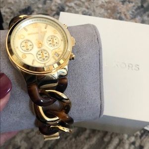 Michael Kors Tortoise Chain Watch